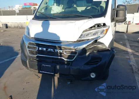 2024 Ram Promaster 3500 Cargo Van Slt High Roof 159 Wb Ext из США, поврежденный, VIN 3C6MRVJG8RE116591